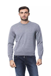 Billionaire Italian Couture Gray Merino Wool Men Sweater -   -  Billionaire Italian Couture.